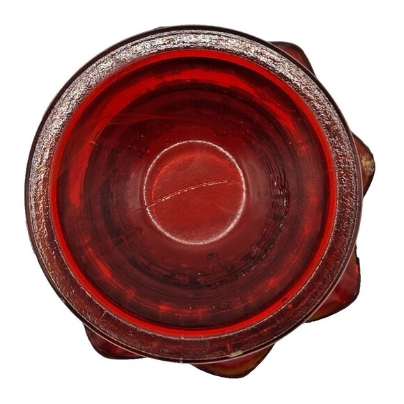 Confederate Brooke Crescent Amberina Diamond Pineapple Fairy Light Base Red - Picture 4 of 8
